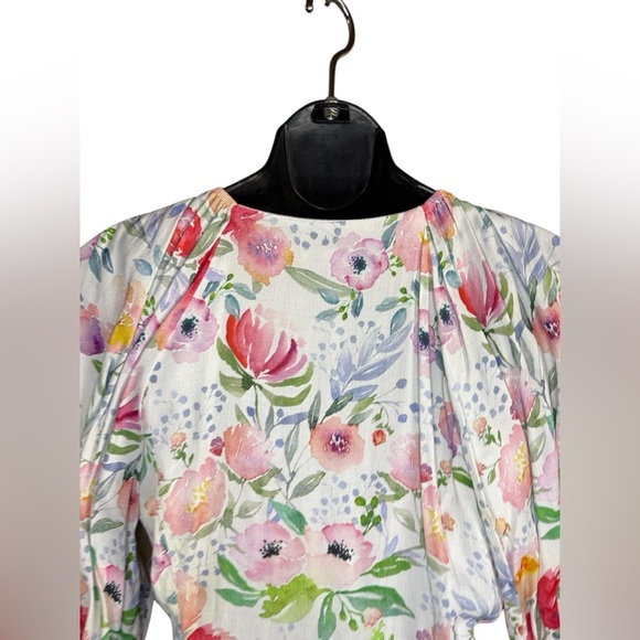 LUCY PARIS women’s azalea mini dress in white floral Linen size M NWT - Picture 4 of 15